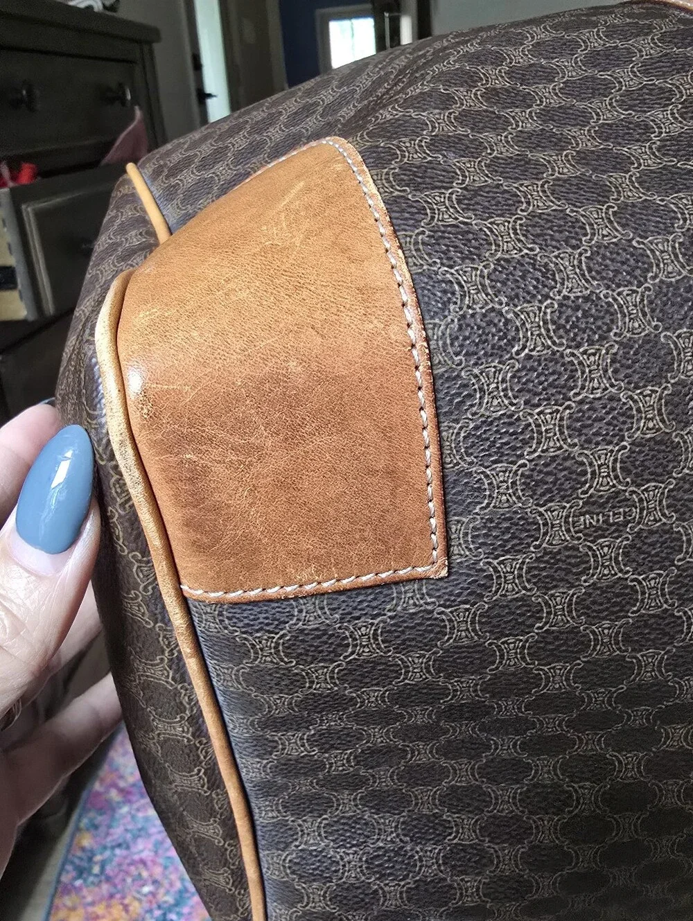 Authentic Celine Macadam Vintage Travel Bag